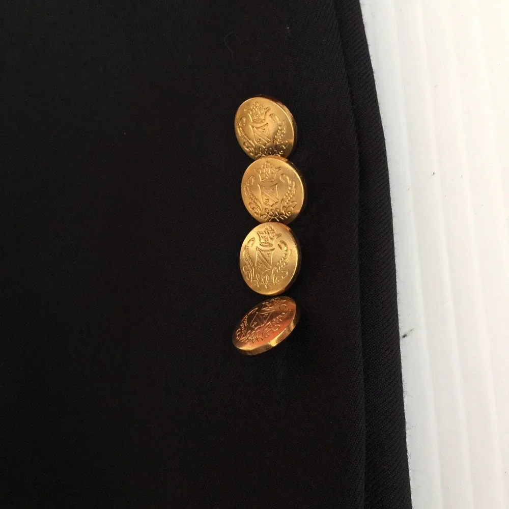 Jos. A. Bank Signature Collection Navy Blue 100% Wool Blazer‎ Gold Buttons 43R
